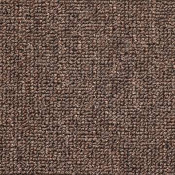 Carpet Stair Treads 15 pcs Coffee Brown 56x17x3 cm