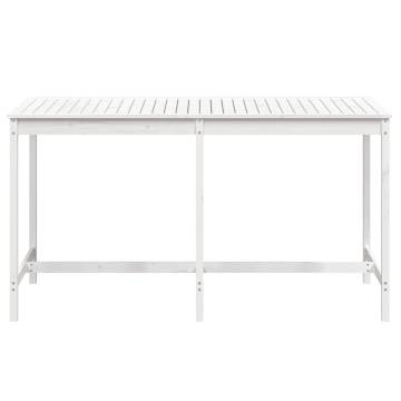 Garden Table White 203.5x90x110 cm Solid Wood Pine