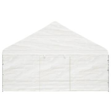 Gazebo with Roof White 6.69x5.88x3.75 m Polyethylene