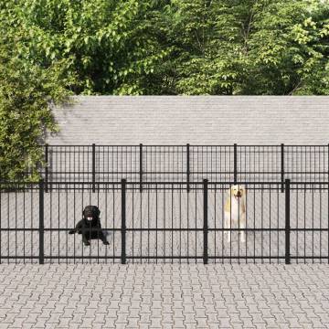 Outdoor Dog Kennel Steel 59.28 m²