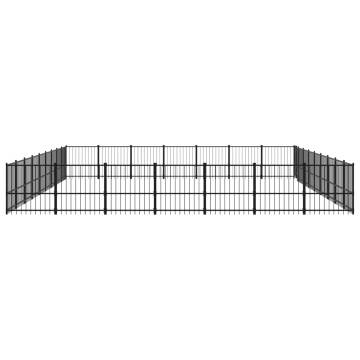 Outdoor Dog Kennel Steel 59.28 m²