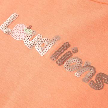 Kids' T-shirt with Cap Sleeves Neon Orange 128