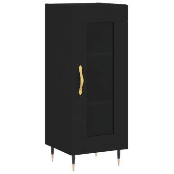 Highboard Black 34.5x34x180 cm Engineered Wood