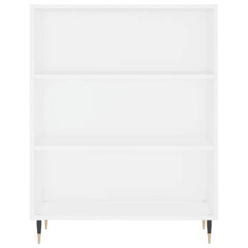 Bookcase White 69.5x32.5x90 cm Engineered Wood