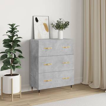 Sideboard Concrete Grey 69.5x34x90 cm Engineered Wood