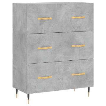 Sideboard Concrete Grey 69.5x34x90 cm Engineered Wood