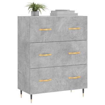 Sideboard Concrete Grey 69.5x34x90 cm Engineered Wood