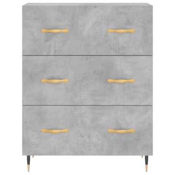 Sideboard Concrete Grey 69.5x34x90 cm Engineered Wood