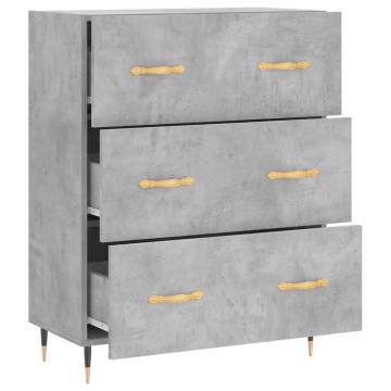 Sideboard Concrete Grey 69.5x34x90 cm Engineered Wood