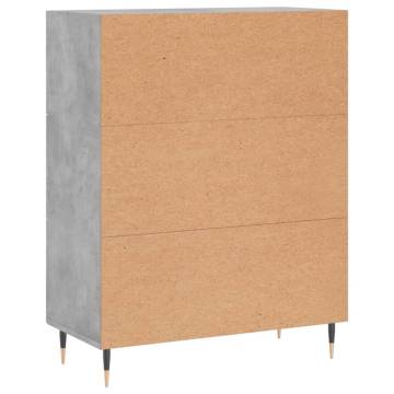 Sideboard Concrete Grey 69.5x34x90 cm Engineered Wood