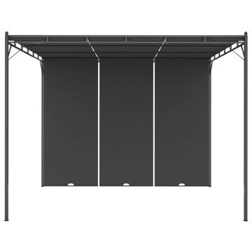 Garden Gazebo with Side Curtain 3x3x2.25 m Anthracite