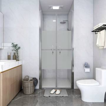 Shower Door Half Frosted ESG 91x190 cm