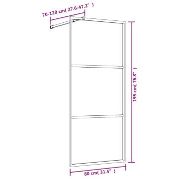 Walk-in Shower Wall with Clear ESG Glass Red 80x195 cm