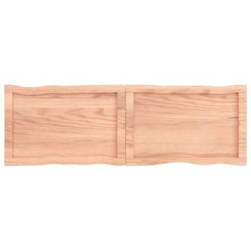 Table Top Light Brown 120x40x(2-4)cm Treated Solid Wood Live Edge