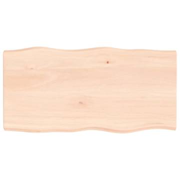 Table Top 100x50x(2-4) cm Untreated Solid Wood Live Edge