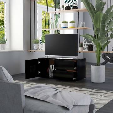 TV Cabinet Black 80x34x36 cm Engineered Wood