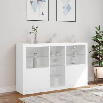 Sideboard with LED Lights White 162x37x100 cm