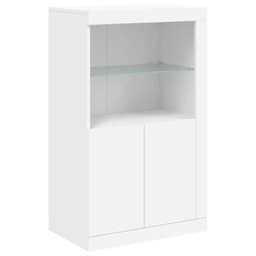 Sideboard with LED Lights White 162x37x100 cm