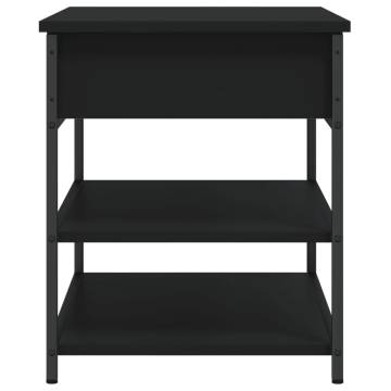 Shoe Bench Black 70x42.5x50 cm Engineered Wood