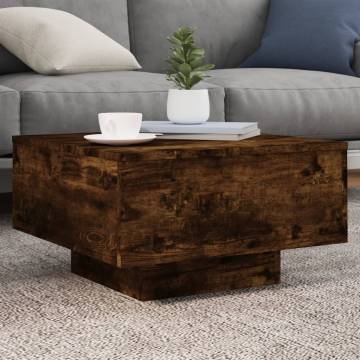 Coffee Table Smoked Oak 55x55x31 cm Engineered Wood