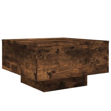 Coffee Table Smoked Oak 55x55x31 cm Engineered Wood