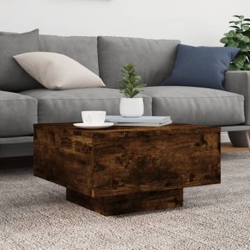 Coffee Table Smoked Oak 55x55x31 cm Engineered Wood