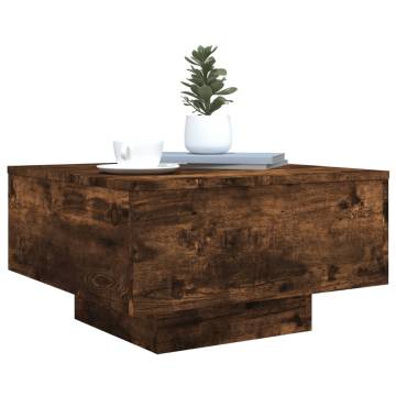 Coffee Table Smoked Oak 55x55x31 cm Engineered Wood