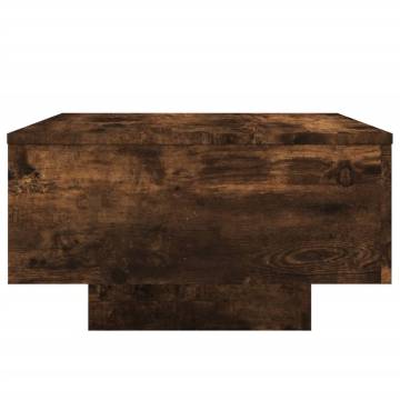 Coffee Table Smoked Oak 55x55x31 cm Engineered Wood