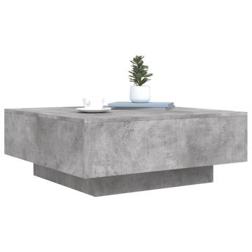 Coffee Table Concrete Grey 80x80x31 cm Engineered Wood