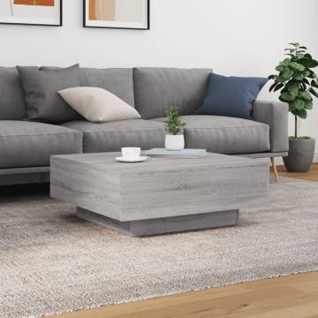 Coffee Table Grey Sonoma 80x80x31 cm Engineered Wood