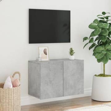 TV Cabinet Wall-mounted Concrete Grey 60x30x41 cm