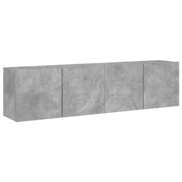 TV Cabinets Wall-mounted 2 pcs Concrete Grey 80x30x41 cm