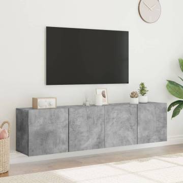 TV Cabinets Wall-mounted 2 pcs Concrete Grey 80x30x41 cm