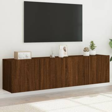 TV Cabinets Wall-mounted 2 pcs Brown Oak 80x30x41 cm