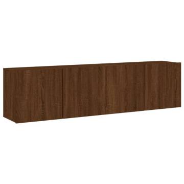 TV Cabinets Wall-mounted 2 pcs Brown Oak 80x30x41 cm