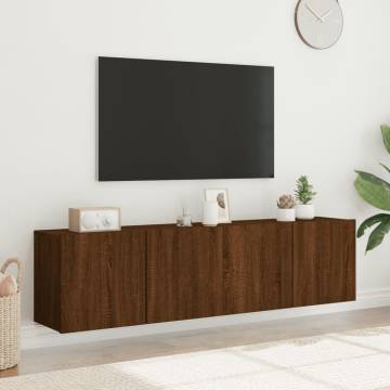 TV Cabinets Wall-mounted 2 pcs Brown Oak 80x30x41 cm