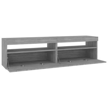 TV Cabinet with LED Lights 2 pcs Grey Sonoma 75x35x40 cm