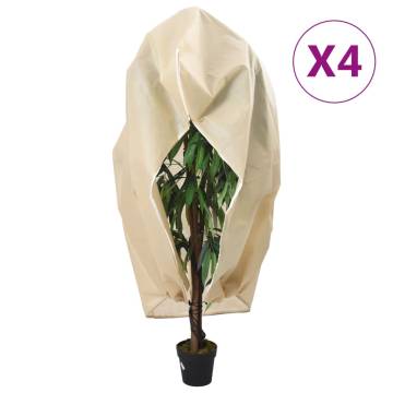 Plant Fleece Covers with Zip 4 pcs 70 g/m² 3.93x3.5 m