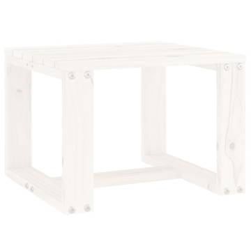 Garden Side Table White 40x38x28.5 cm Solid Wood Pine