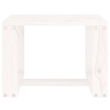 Garden Side Table White 40x38x28.5 cm Solid Wood Pine