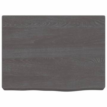 Bathroom Countertop Dark Brown 40x30x(2-6) cm Treated Solid Wood