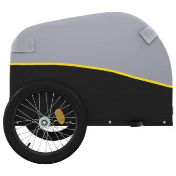 Bike Trailer Black and Yellow 45 kg Iron