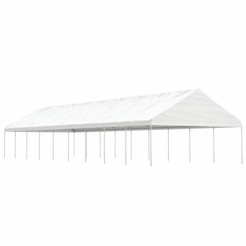 Gazebo with Roof White 20.07x5.88x3.75 m Polyethylene