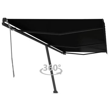 Freestanding Manual Retractable Awning 600x350 cm Anthracite