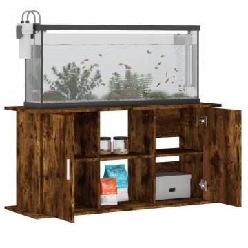 Aquarium Stand Smoked Oak 121x41x58 cm Engineered Wood