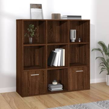 Book Cabinet Brown Oak 98x30x98 cm