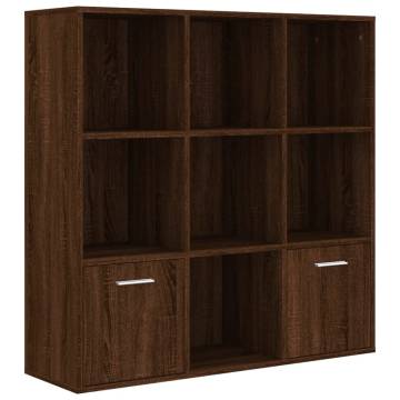 Book Cabinet Brown Oak 98x30x98 cm