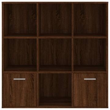 Book Cabinet Brown Oak 98x30x98 cm