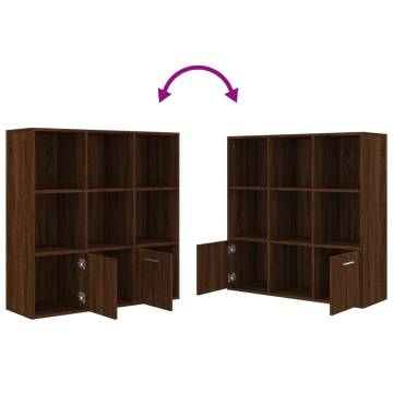 Book Cabinet Brown Oak 98x30x98 cm