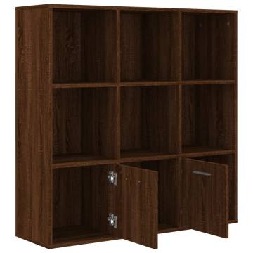 Book Cabinet Brown Oak 98x30x98 cm